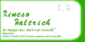 kincso haltrich business card